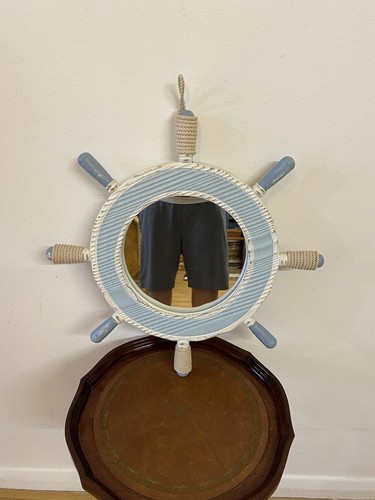 Wooden ships wheel wall - wooden, mirror