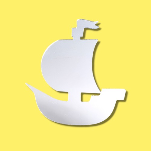 Pirate ship shaped acrylic - pirate,