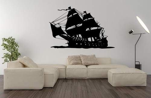 Pirate ship boat - pirate, wall