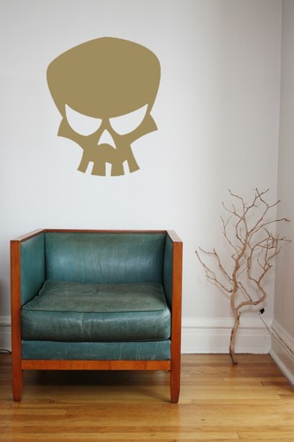 Large skull vinyl wall art - vinyl,