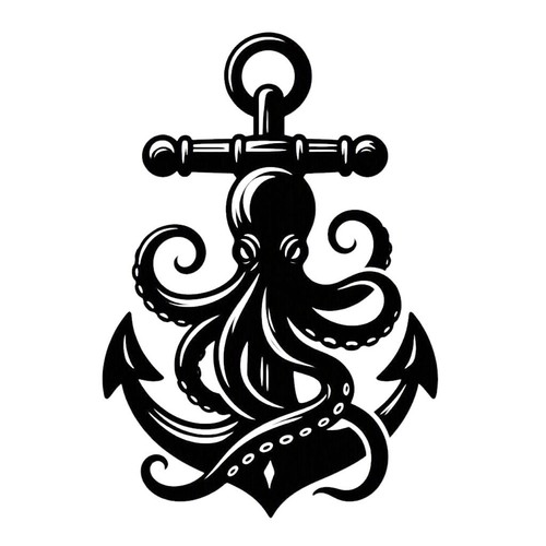 Kraken anchor decal pirate - anchor,