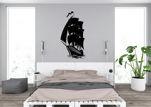 Pirate ship boat sailing wall - ship,